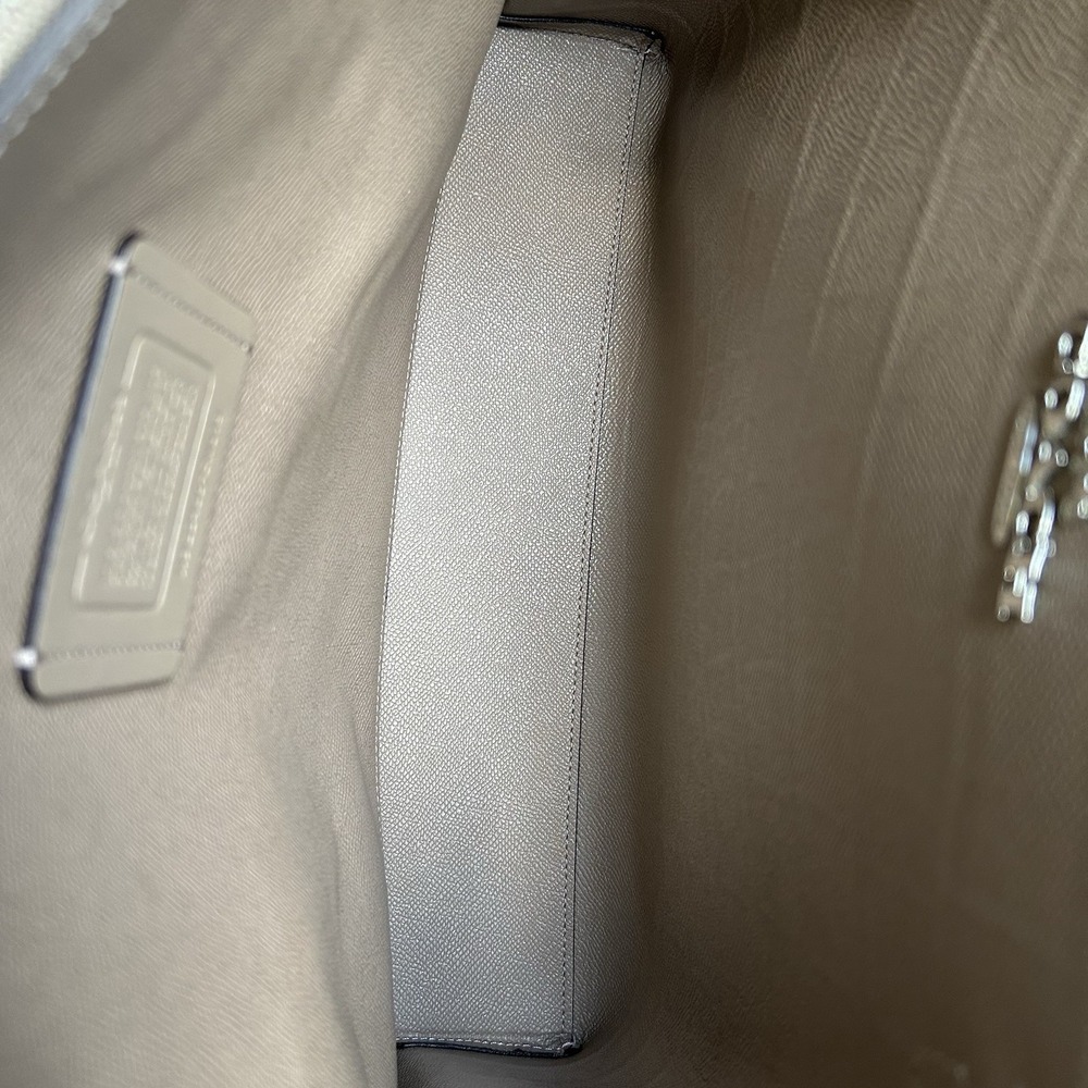 Coach Mollie Tote Taupe Crocodile Embossed Leather Shoulder Bag 1665 - Picture 8 of 16